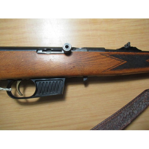 450 - Voere .22 semi auto rifle with magazine, fixed sound moderator and shoulder sling, serial no. 324090... 