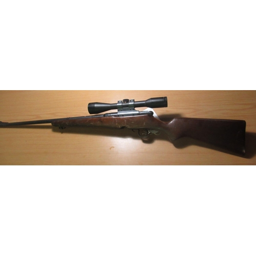 453 - Savage bolt action .222 rifle with telescopic sight and magazine, serial no. 131802 (section one cer... 