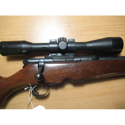 453 - Savage bolt action .222 rifle with telescopic sight and magazine, serial no. 131802 (section one cer... 