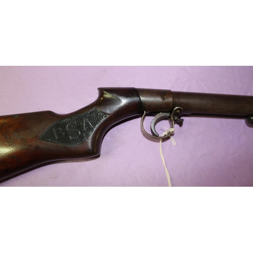 198 - Vintage BSA break barrel .177 air rifle.
Dated 1932, serial number 477.
Overall length 105cm.