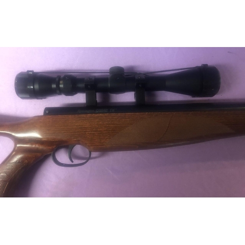 236A - As new Remington Sabre TH brake barrel air rifle with 3-9 x 40 scope and moderator in own gun slip