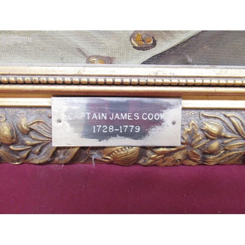 521 - C.E. Smart (C20th); 'Captain James Cook', half length portrait, acrylics on board, signed and dated ... 