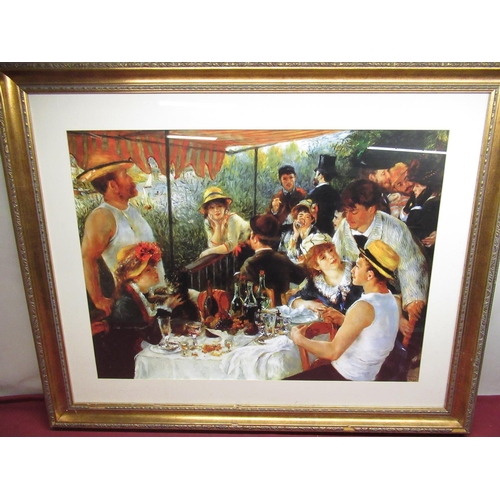 523 - After Pierre-Auguste Renoir (French, 1841-1919); Luncheon of the Boating Party, colour print, anothe... 