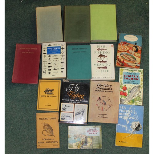 127 - A collection of fishing books including a first edition 