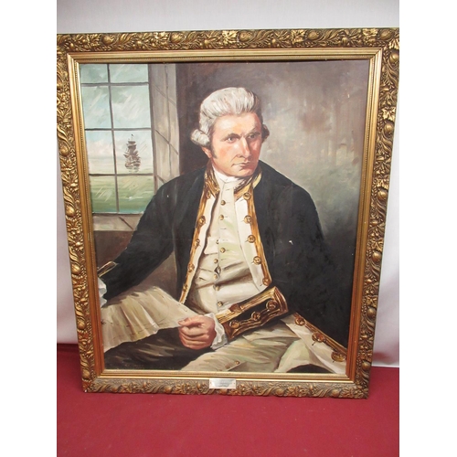 521 - C.E. Smart (C20th); 'Captain James Cook', half length portrait, acrylics on board, signed and dated ... 