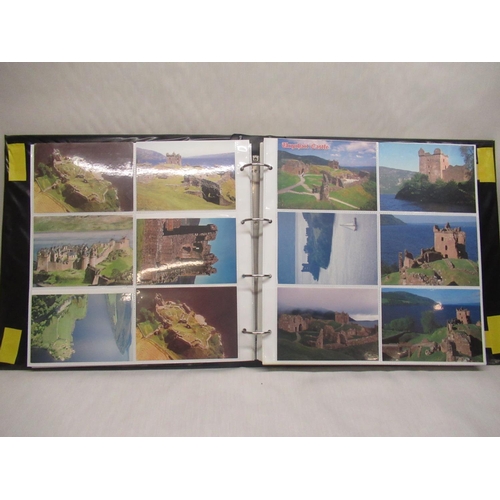 868 - Folder containing an extremely large collection of post cards relating to castles including Walkwort... 