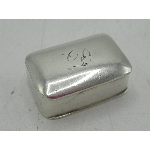 82 - Early C19th hallmarked sterling silver rectangular vinaigrette (lacking grill), Birmingham (date unk... 