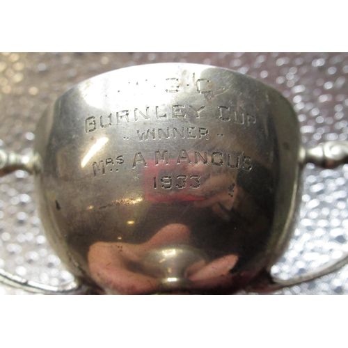 89 - Geo.V hallmarked sterling silver Burnley Cup winner 1933 by S Blanckensee & Son Ltd, Birmingham, 193... 