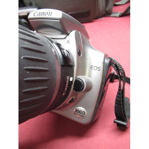 1200 - Canon EOS 300 D digital camera with 18-55mm lens, Vivitar 636AF flashgun, Fuji S7000 digital camera ... 