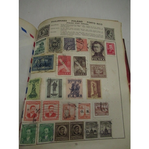 1164 - Vintage airline postage stamp album containing British and foreign stamps, and a quick change vintag... 