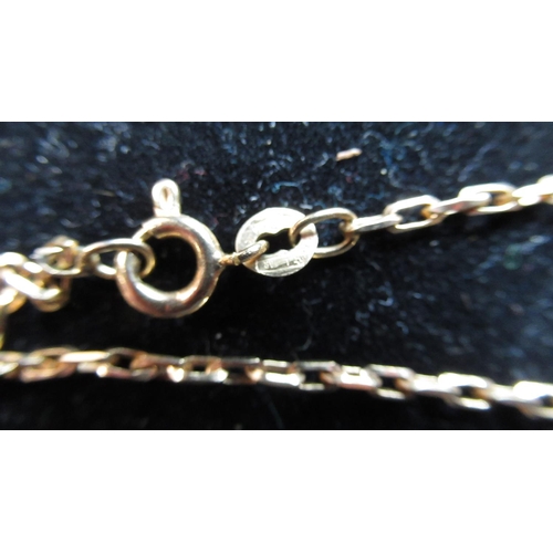 4 - 9ct yellow gold link chain necklace with spring ring clasp, stamped 375, L56cm, 4.2g