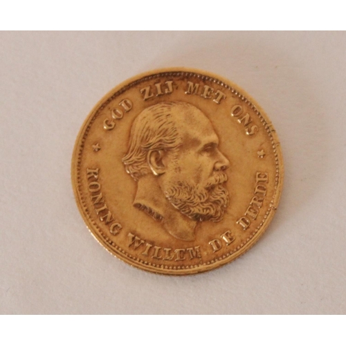 603 - 1875 Netherlands Wilhelm III 10 Gulden gold coin