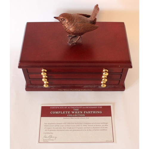 707 - The Wren Farthing collection, covers complete collection of 1937 to 1956.  In original display case ... 