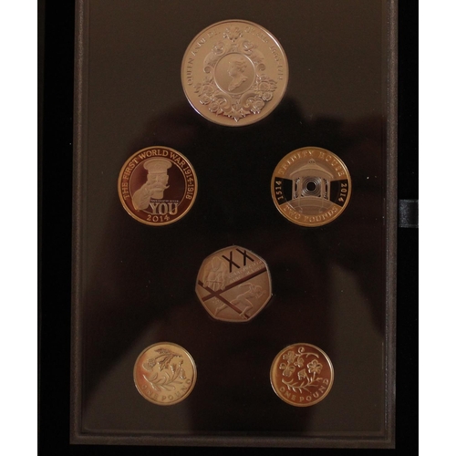 717 - Royal Mint 2014 UK Proof Coin Set Commemorative Edition, in original box with cert.