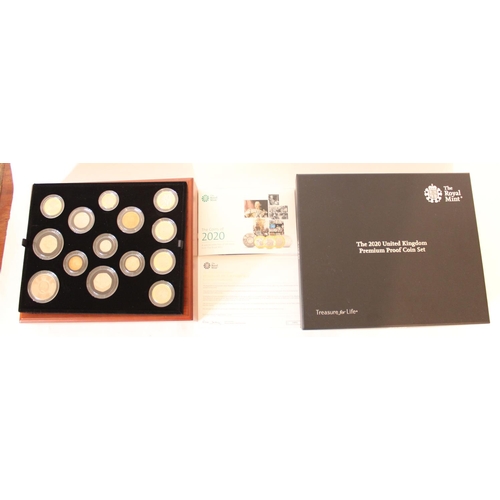 718 - Royal Mint 2020 UK Premium Proof Coin Set, in original box with cert.