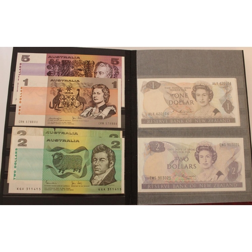 719 - collection of UK, commonwealth and world banknotes in two albums, (all pages photographed)