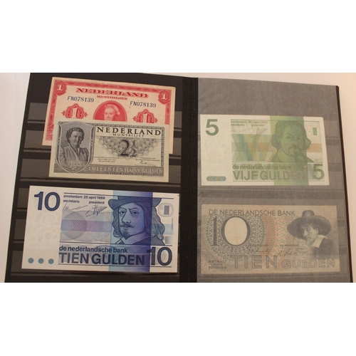 719 - collection of UK, commonwealth and world banknotes in two albums, (all pages photographed)