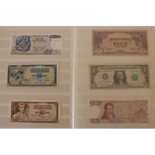 719 - collection of UK, commonwealth and world banknotes in two albums, (all pages photographed)