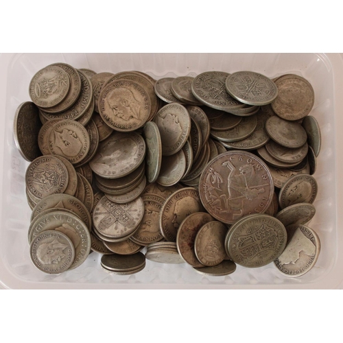 728 - Collection of UK post-1920 silver content pre-decimal coinage,  denominations from sixpence through ... 