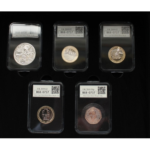 696 - 2019 Datestamp specimen year coin set, 2020 Datestamp set and a sealed 2017 UK definitive coin set D... 