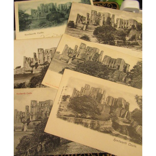 1185 - Large selection of postcards mainly Kenilworth Castle and another tin of various postcard series (2 ... 