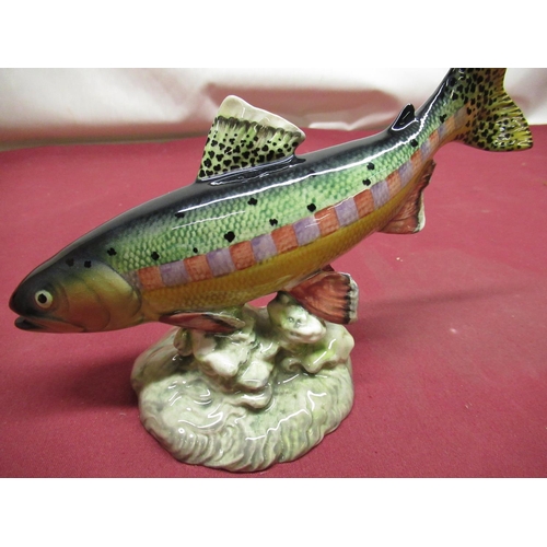 187 - Beswick Golden Trout No 1246 black Beswick back stamped and impressed number to base,  overall W23cm... 