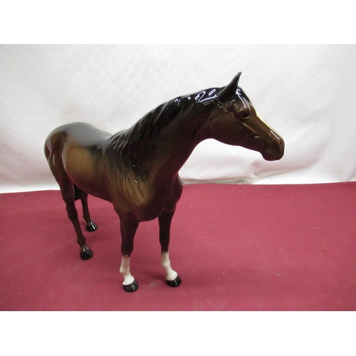 191 - Beswick large Racecourse number 1664 black back stamp, H29cm