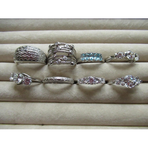 47 - Collection of sterling silver rings, gross 1.06ozt (8)