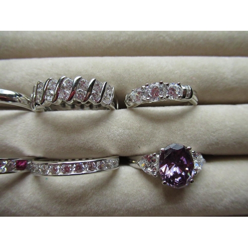 48 - Collection of sterling silver rings, gross 1.ozt (8)