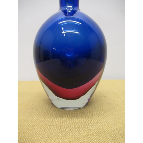 225 - 1960s Murano double Sommerso decanter by Antonio Da Ros, blue and Amethyst tint H49cm