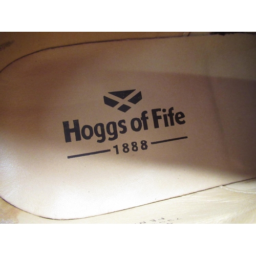 277 - Pair of Hoggs of Fife carnousti dark brown grain brogue, partly worn Goodyear Welted leather sole (s... 