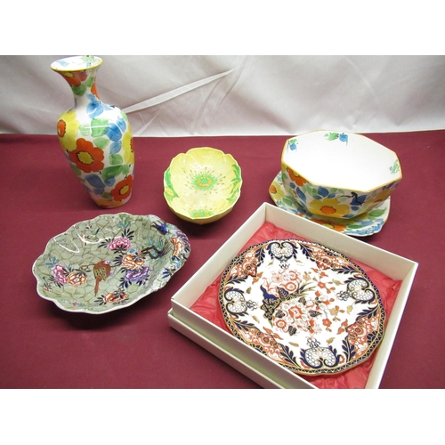 297 - Early C20th Royal crown derby Imari pattern plate makers mark, painted and impressed mark t the base... 