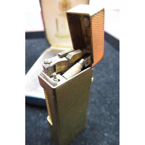 149 - 1960'S Dunhill Rollagas gold plated butane lighter complete with original box and instructions