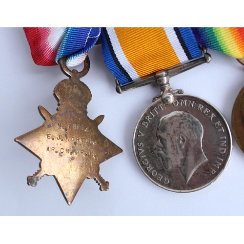 21 - WWI and matching WWII medal group awarded to M 7978 Chief Armourer E J Norton Royal Navy (served Aug... 