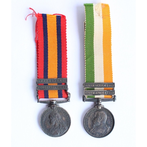 251 - Miniature pair of a Queens South Africa medal with Transvaal and Relief of Ladysmith clasp and a Kin... 