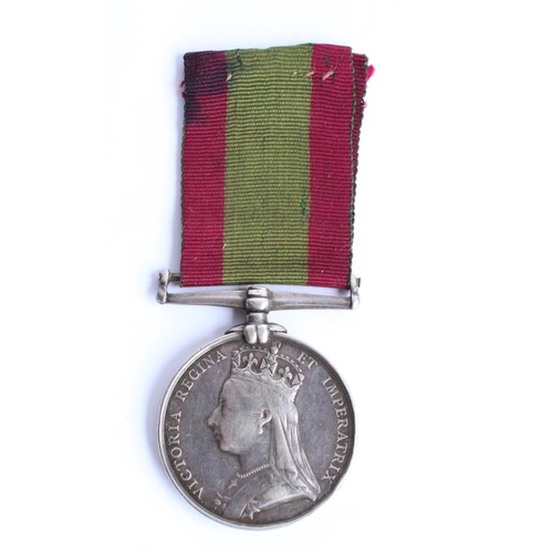 252 - Afghanistan 1878-1880 medal for 1269 Pte. W Wright 1/25th foot regt.