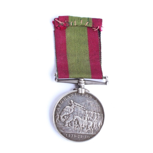 252 - Afghanistan 1878-1880 medal for 1269 Pte. W Wright 1/25th foot regt.