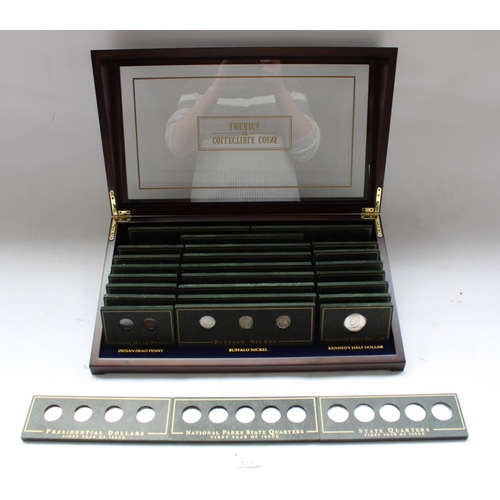 613 - Danbury Mint Collectible Coins of America coin collection, approx. 70 US coins of varying ages capsu... 