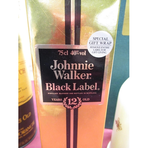 374 - Glenmorangie 10 year old single highland malt whisky 40% vol, 70cl, Johnnie Walker 12 year old black... 