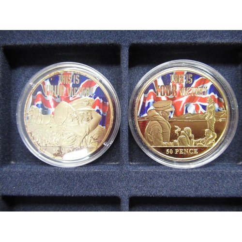 376 - Geo. VI 1948 half crown, Eliz. II 1965 British Caribbean Territories 50C coin, Eliz. II 1989 Tercent... 