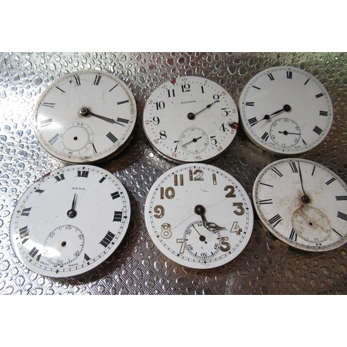 430 - Waltham, Broadway, full plate pocket watch movement numbered 588174, another Waltham pocket watch mo... 