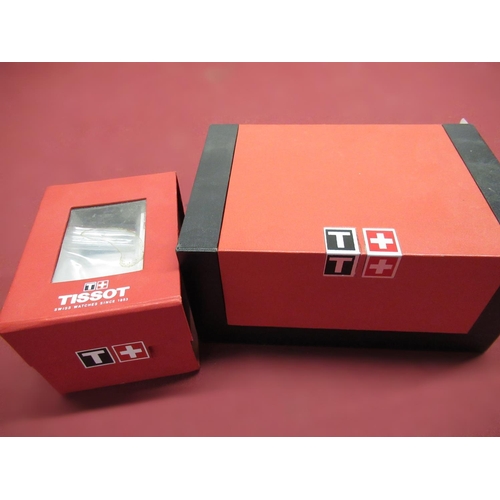 442 - Tissot G10 quartz chronograph wristwatch box and smaller Tissot watch box (2)