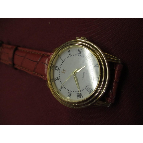 448 - Sekonda gentleman's quartz wristwatch with date, in gold plated case, Zurich Sports quartz wristwatc... 