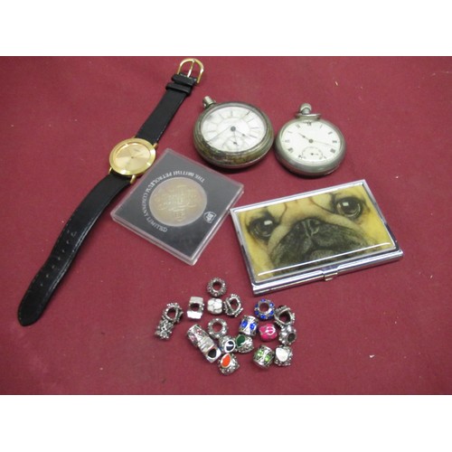 422 - The Consort early C20th key wound pocket watch with three section Dennison case with screw off bezel... 