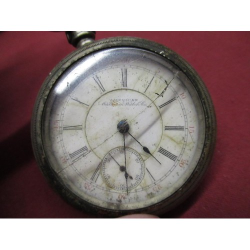 422 - The Consort early C20th key wound pocket watch with three section Dennison case with screw off bezel... 