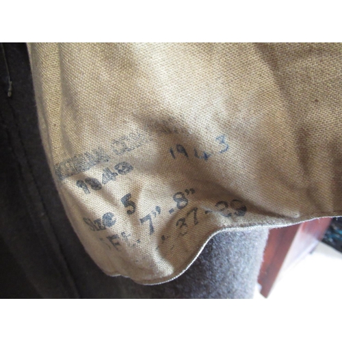 601 - WWII Canadian Army issue great coat, labelled The Freeman Company Montreal size 5 Height 5ft 7-8, Br... 