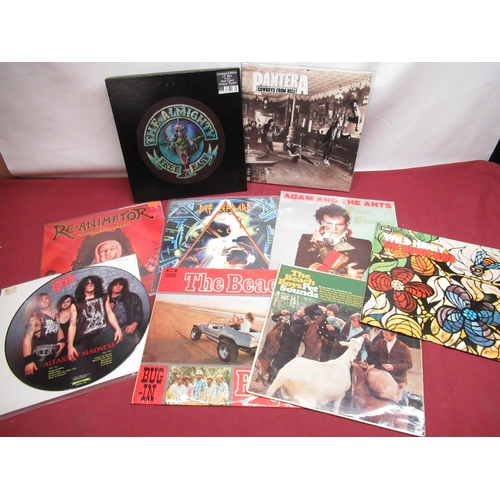 569 - Collection of 33rpm records including Morbid Angel picturedisc, Re-Animator, Pantera, Def Leppard ,A... 