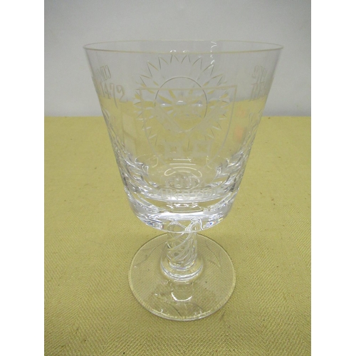 344 - 1972 Stuart Crystal York Minster commemorative goblet limited edition 437/500 commissioned by Mulber... 