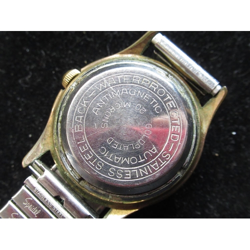 493 - 1950s - 1960s Delma Nivaflex automatic wristwatch. Gold plated case on expanding bracelet. Two piece... 