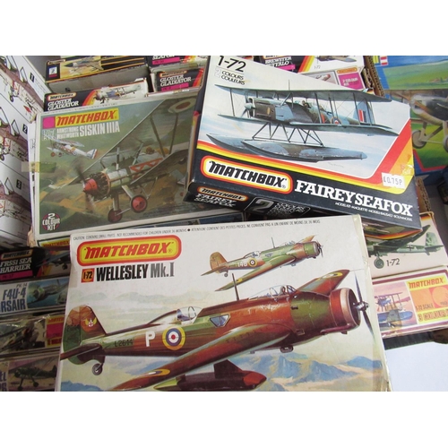 120 - Owain Wyn Evans Collection - Collection of mostly 1/72 Matchbox plastic model kits, all unbuilt and ... 